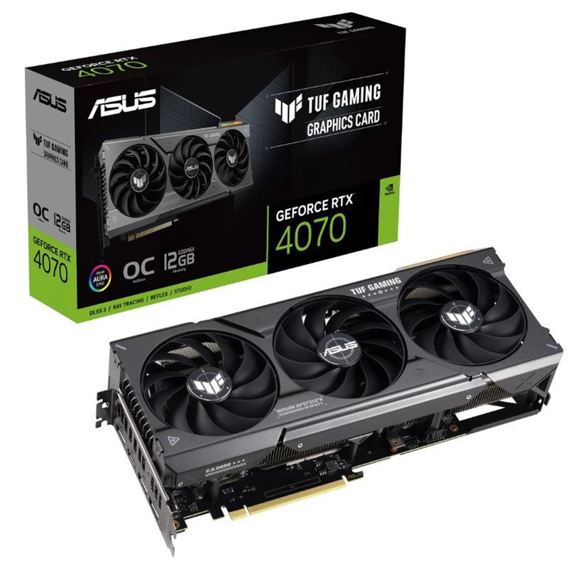 ASUS GEFORCE TUF-RTX4070-O12G GAMING 12GB GDDR6X 192BIT 1XHDMI 3XDP EKRAN KARTI 