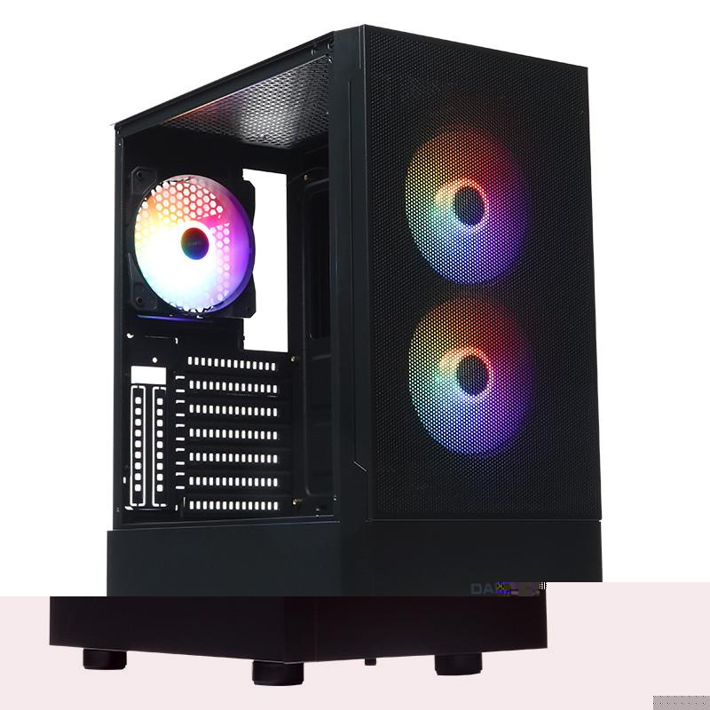 DARK GT DKCHGT500 3X12CM FRGB FAN USB3.0 500W AKRILIK YAN PANEL ON MESH ATX OYUNCU KASASI 