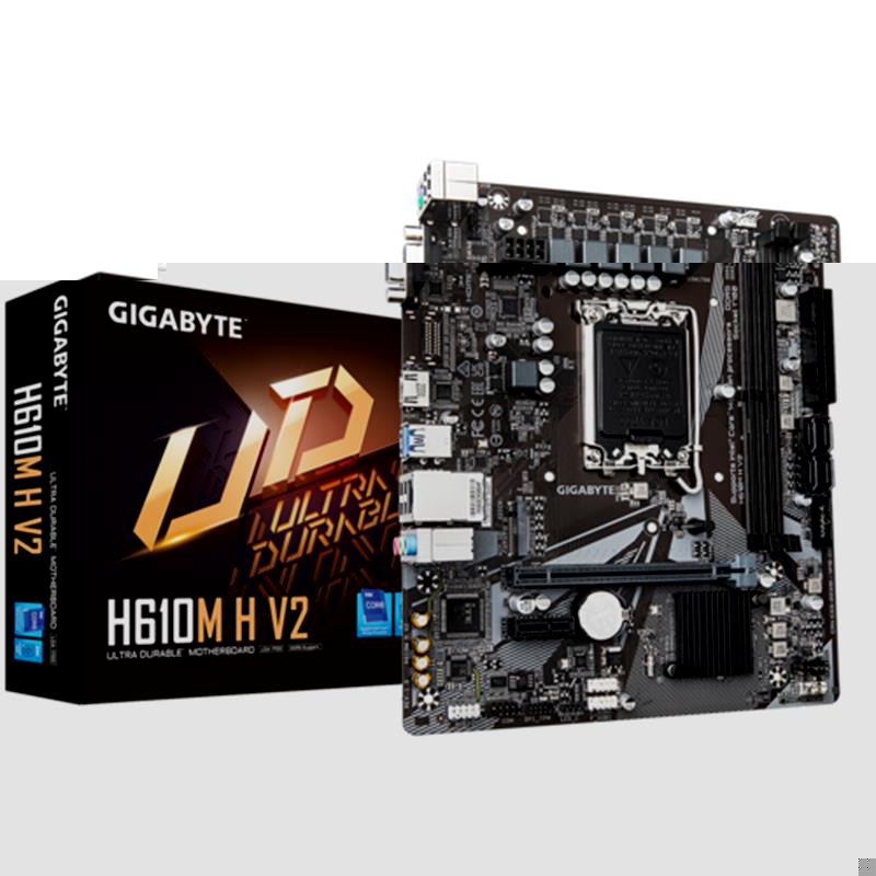 GIGABYTE H610M-H-V2 DDR5 5600MHZ 1XVGA 1XHDMI 1XM.2 USB 3.2 MATX 1700P (12. / 13. VE 14. NESİL İŞLEMCİ UYUMLU) 