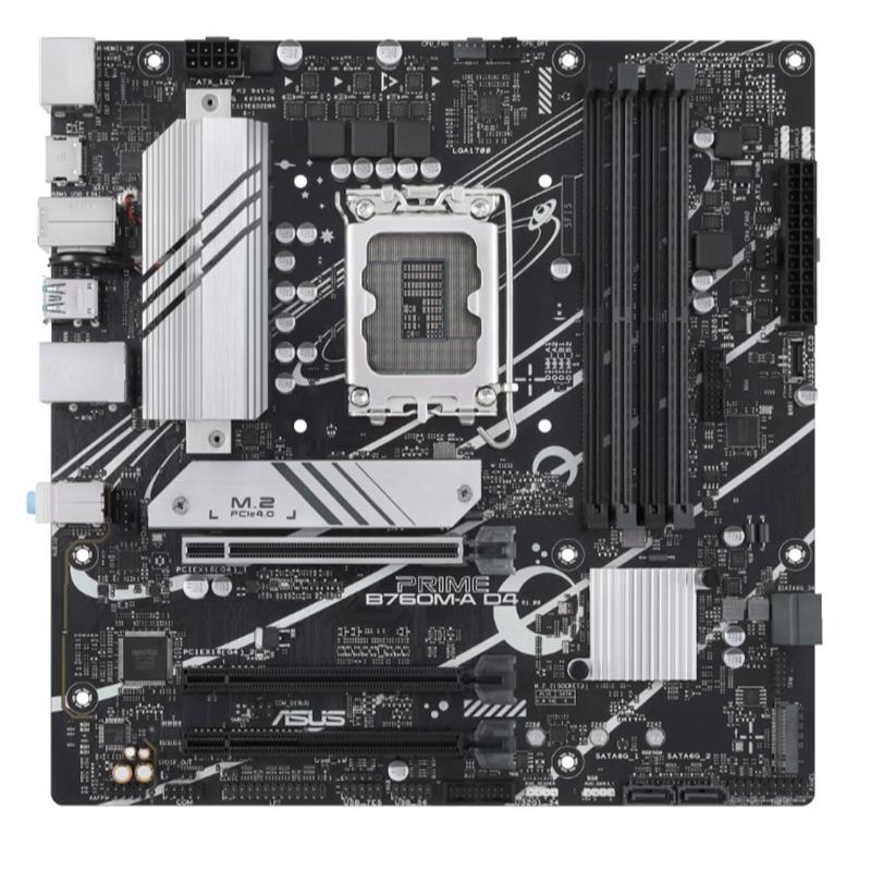 ASUS PRIME B760M-A D4 DDR4 5333MHZ 2XHDMI 1XDP 2XM.2 USB 3.2 MATX 1700P (12. / 13. VE 14. NESİL İŞLEMCİ UYUMLU) 