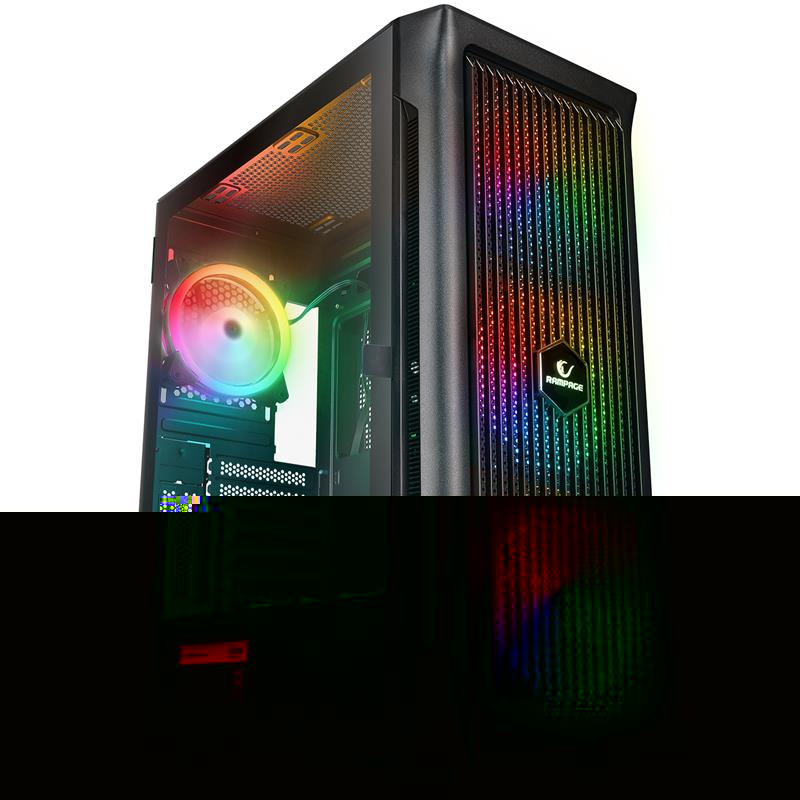 RAMPAGE PROLIX MESH 850W 80+ 4X120MM ARGB FAN+KONTROLCÜ MANYETİK TEMPERLİ CAMLI ATX MIDI TOWER GAMING KASA 