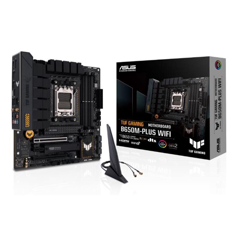 ASUS TUF GAMING B650M-PLUS WIFI DDR5 6400MHZ 1XHDMI 1XDP 2XH.2 USB 3.2 MATX AM5 (AMD AM5 9000/8000/7000 SERİ İLE UYUMLU)