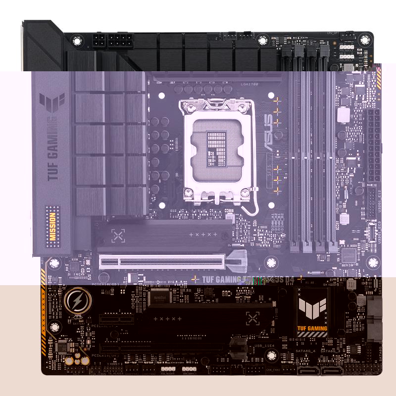 ASUS TUF GAMING B760M-PLUS D4 DDR4 5333MHZ 1XHDMI 1XDP 2XM.2 USB 3.2 MATX 1700P (12. / 13. VE 14. NESİL İŞLEMCİ UYUMLU) 