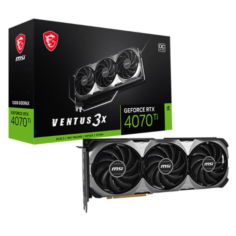 MSI GEFORCE RTX4070TI VENTUS 3X E1 12G OC 12GB GDDR6X 192BIT 1XHDMI 3XDP EKRAN KARTI 