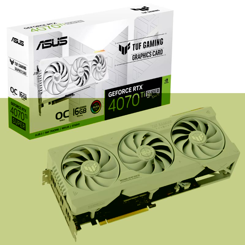 ASUS GEFORCE TUF-RTX4070TIS-O16G-WHITE SUPER OC 16GB GDDR6X 256BIT 2XHDMI 3XDP EKRAN KARTI 