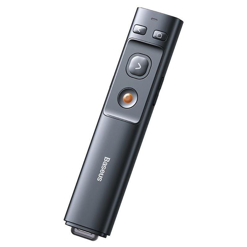 BASEUS ORANGE DOT ACFYB-0G LAZERLİ KABLOSUZ SUNUM KUMANDASI GRİ USB/TYPE-C UYUMLU 