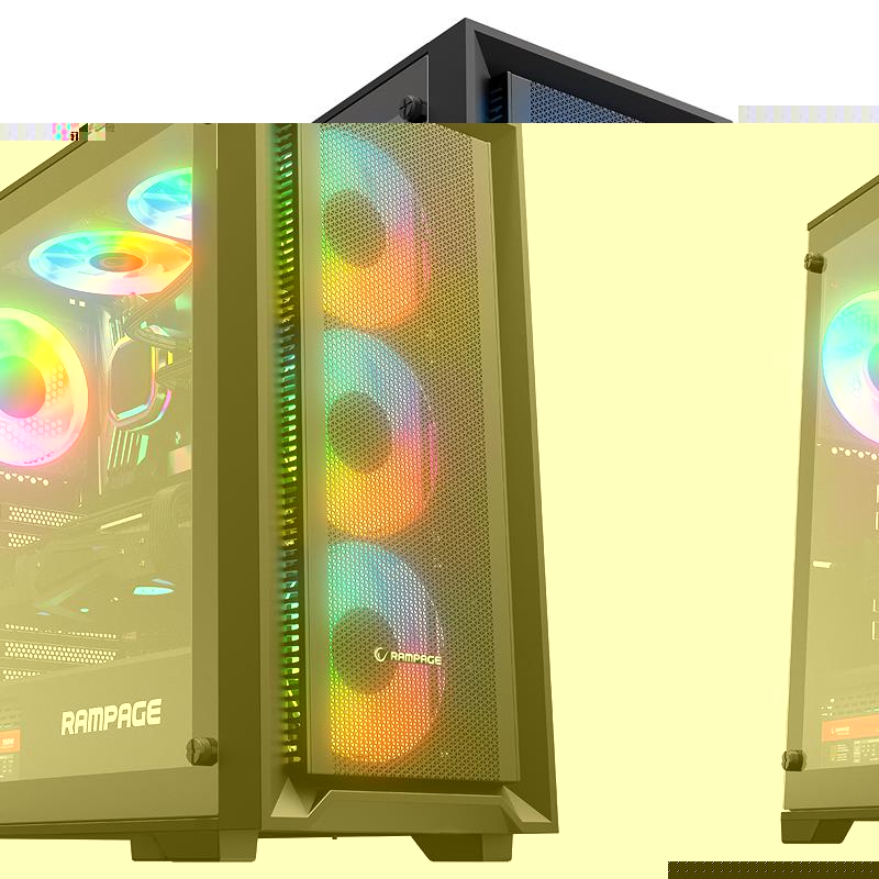 RAMPAGE VOYAGER 750W 80+ BRONZE SİYAH 4*RGB AUTO FAN ATX MIDI TOWER GAMING OYUNCU KASASI 