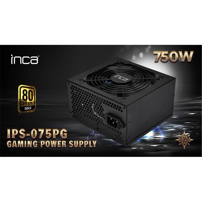 INCA IPS-075PG 12CM GOLD POWER 80 PLUS 750W 