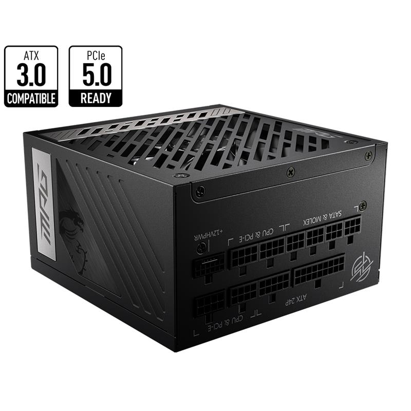 MSI MPG A850G PCIE5 850W 80+ GOLD POWER SUPPLY 