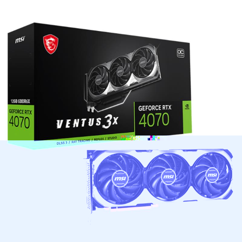 MSI GEFORCE RTX4070 VENTUS 3X 12G OC 12GB 192BIT GDDR6X 1XHDMI 3XDP EKRAN KARTI 