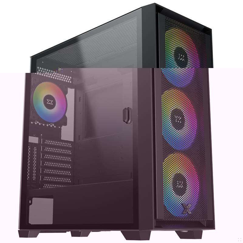 XIGMATEK EN40870 ANUBIS PRO 4FX 750W MESH+TEMPERLİ CAM 3*14CM+1*12CM ARGB FAN+KUMANDA 