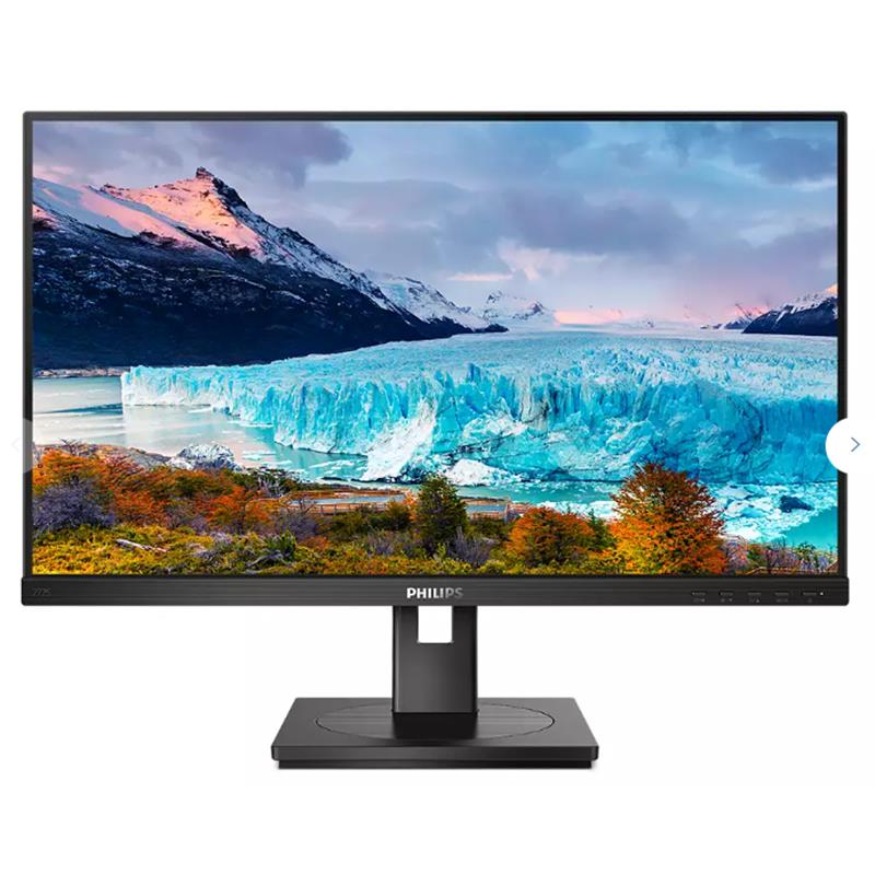 27 PHILIPS 272S1M/00 IPS 4MS 75MHZ 1XVGA 1XHDMI 1XDP 1XDVI 1XUSB-B FHD 1920X1080 HOPARLÖR YÜKSEKLİK AYARI PİVOT VESA 