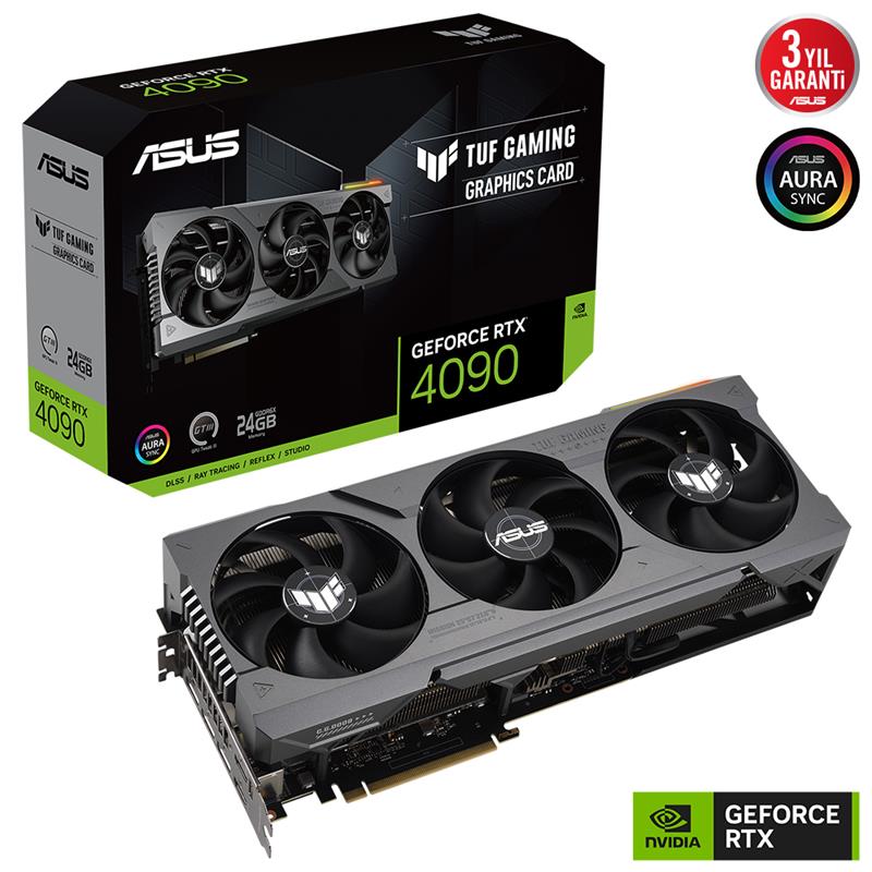 ASUS GEFORCE TUF-RTX4090-O24G-GAMING 24GB GDDR6 384BIT 2XHDMI 3XDP EKRAN KARTI 