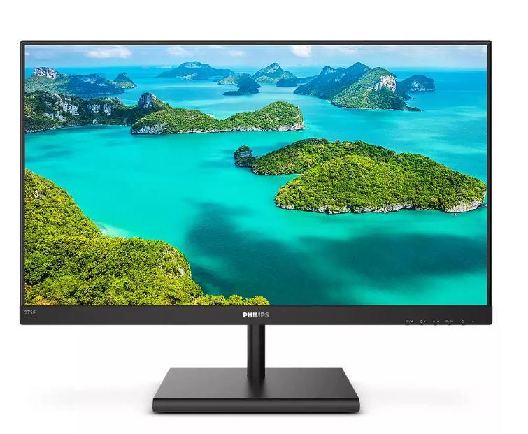 27 PHILIPS 275E1S/00 IPS 4MS 75MHZ 1XVGA 1XHDMI 1XDP QUAD HD 2560X1440 FREESYNC FLICKER-FREE VESA SİYAH 