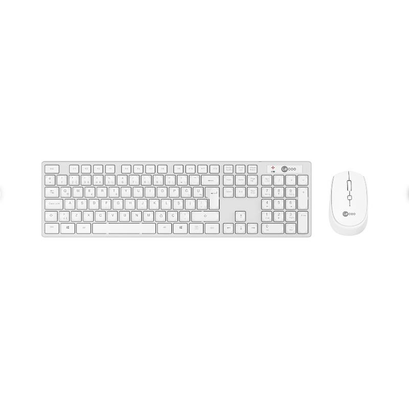 LECOO KABLOSUZ TÜRKÇE Q KLAVYE MOUSE SET BEYAZ KM2001-B 