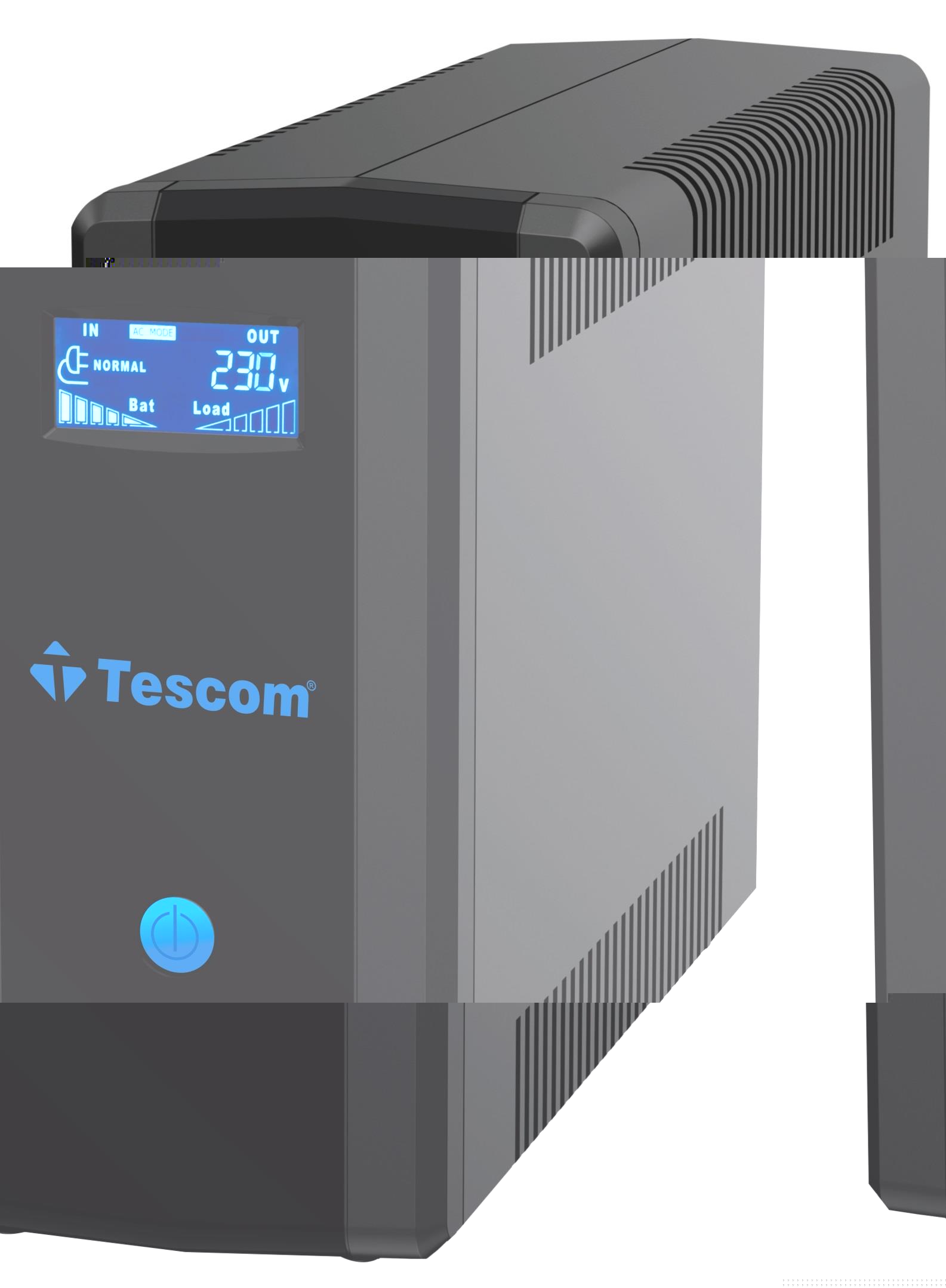 TESCOM LEO+ 1500VA 1F/1F (2X9AH) 5/10DK LCD LINE INTERAKTIF UPS 