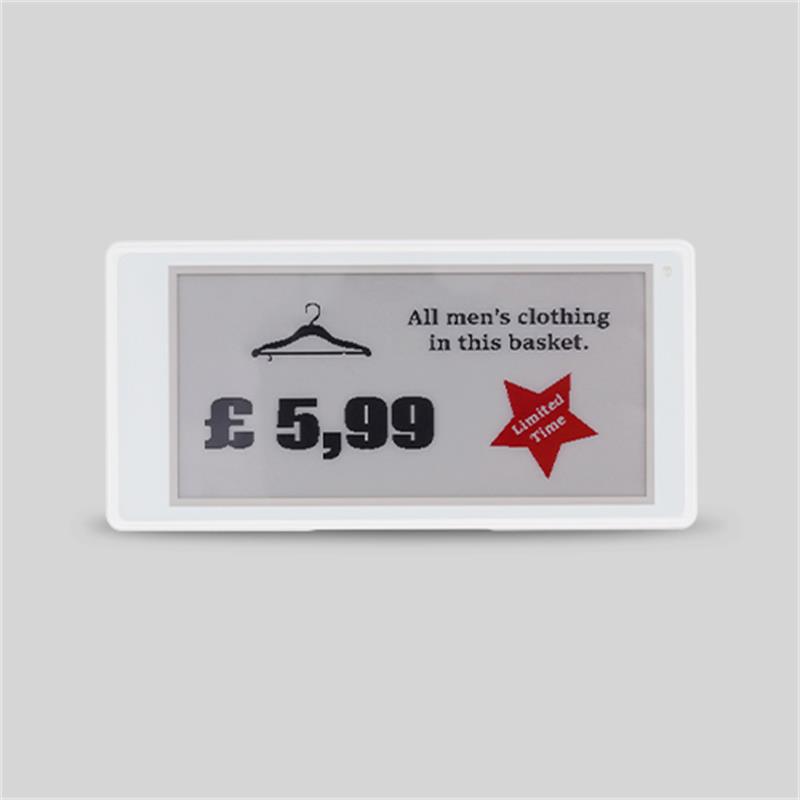 RF 3.50   3 RENKLİ ELEKTRONİK RAF ETİKETİ BEYAZ 