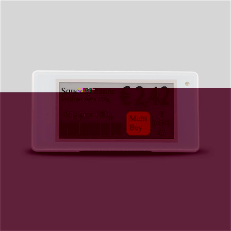 RF 2.13   3 RENKLİ ELEKTRONİK RAF ETİKETİ BEYAZ 