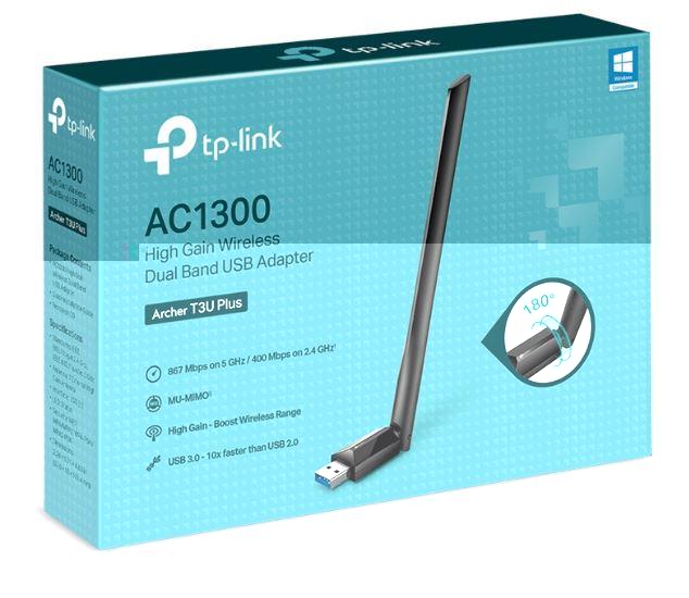 TP-LINK ARCHER T3U PLUS 1300MBPS KABLOSUZ DUAL BAND USB ADAPTOR