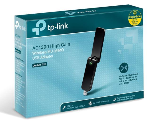 TP-LINK ARCHER T4U 1300MBPS DUAL BAND USB ADAPTOR 