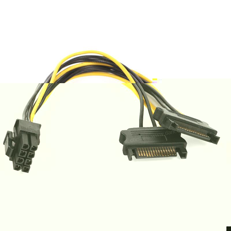DARK DK-CB-P203 2X SATA TO 6+2 PİN PCI-EX DÖNÜŞTÜRÜCÜ VGA GÜÇ KABLOSU 