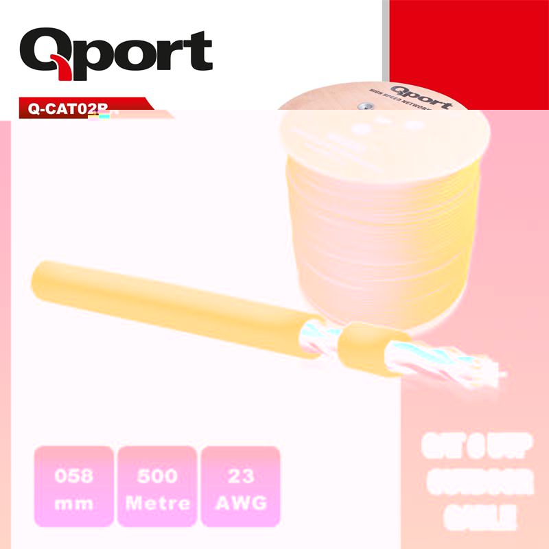QPORT Q-CATO2R 500MT MAKARALI OUTDOOR DIŞ MEKAN 23AWG 0.58MM TURUNCU KABLO 
