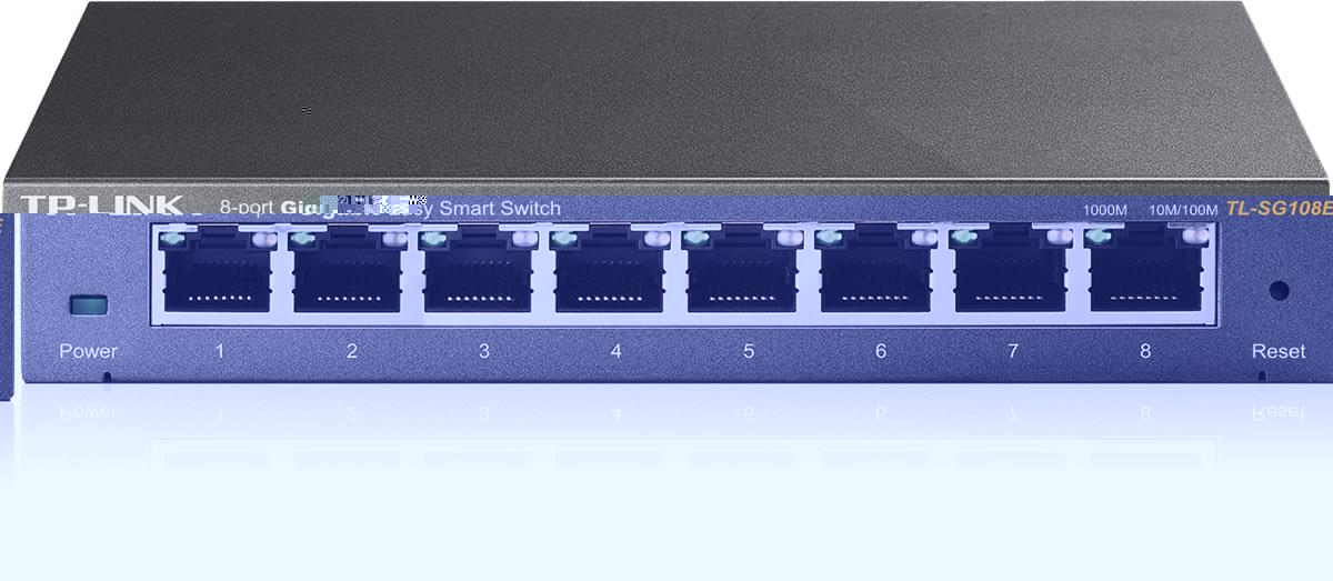 TP-LINK TL-SG108E 8 PORT GIGABIT EASY SMART YÖNETİLEBİLİR METAL KASA SWITCH 