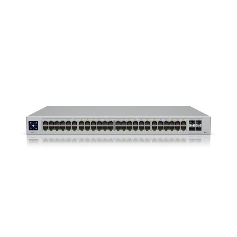 UBIQUITI USW-48-POE 48 PORT GIGABIT + 4X1GB SFP UPLINK L2 195W POE YÖNETİLEBİLİR RACKMOUNT SWITCH 