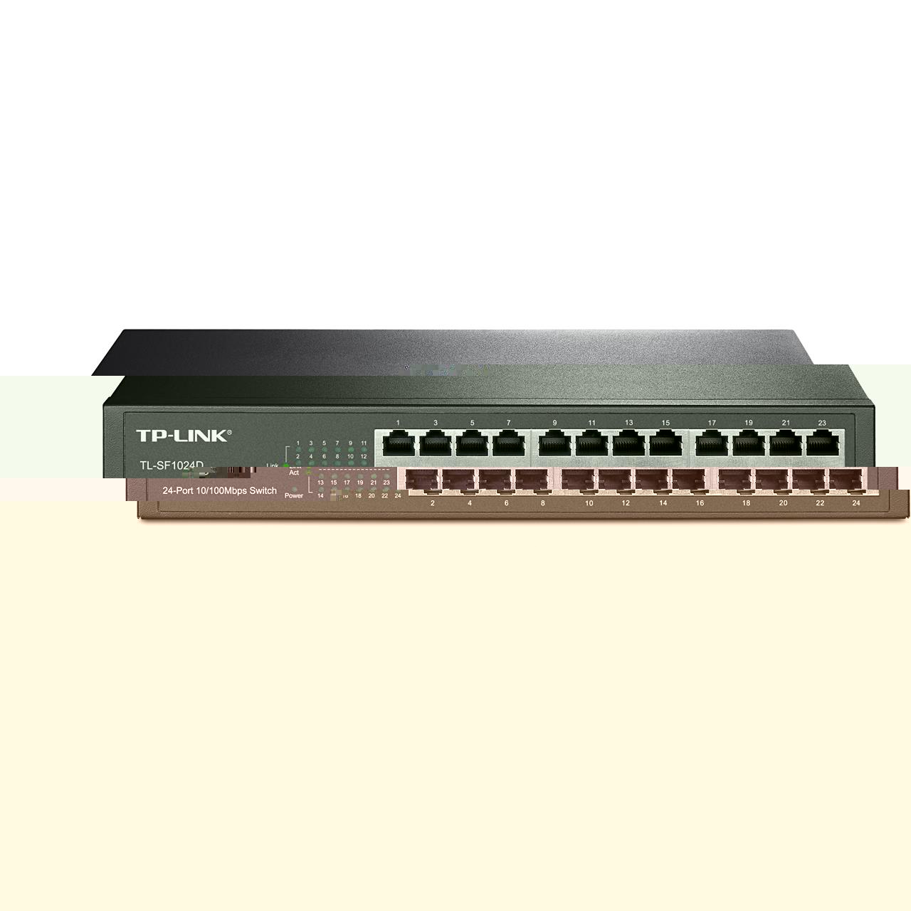 TP-LINK TL-SF1024D 24 PORT 10/100 METAL KASA RACKMOUNT SWITCH