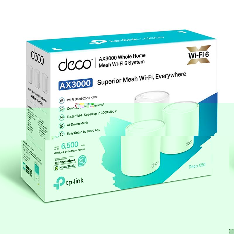 TP-LINK DECO X50 AX3000 MESH EV WI-FI 6 SİSTEMİ (ÜÇLÜ) 