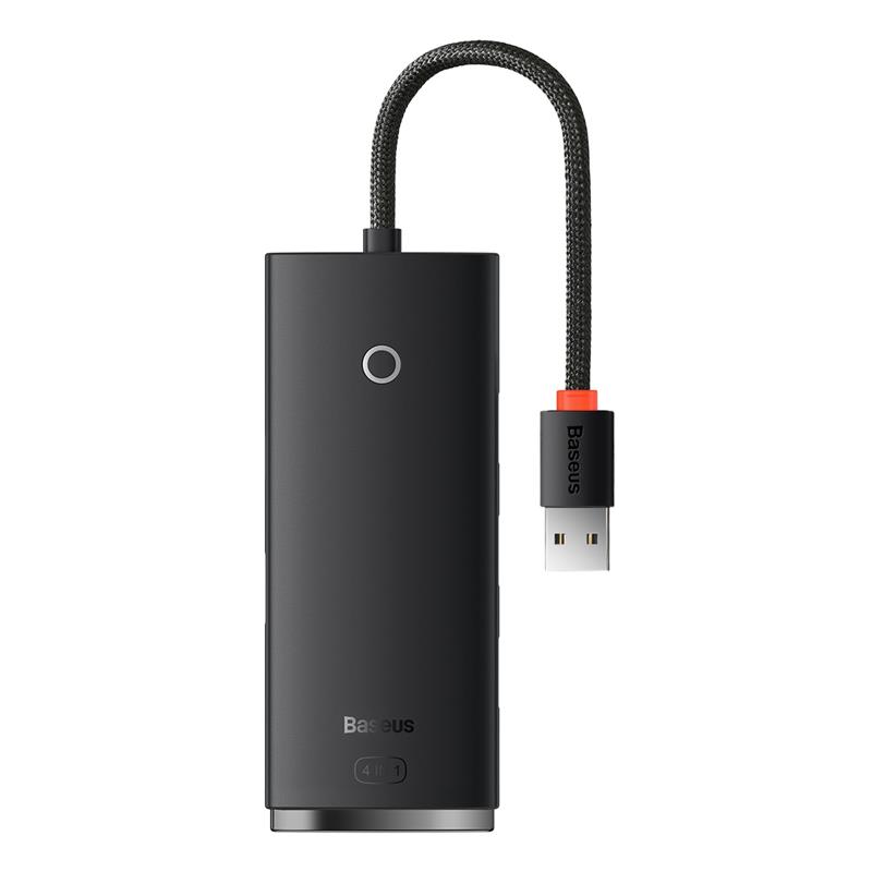 BASEUS LITE SIYAH 4IN1 USB-A HUB ÇIKIŞ:USB X4 TYPE-C X1 GİRİŞ:USB-A WKQX030001 