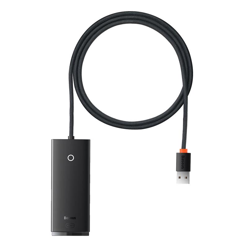 BASEUS LITE SIYAH 4IN1 100 CM USB-A HUB ÇIKIŞ: USB X4 TYPE-C X1 GİRİŞ:USB WKQX030101 
