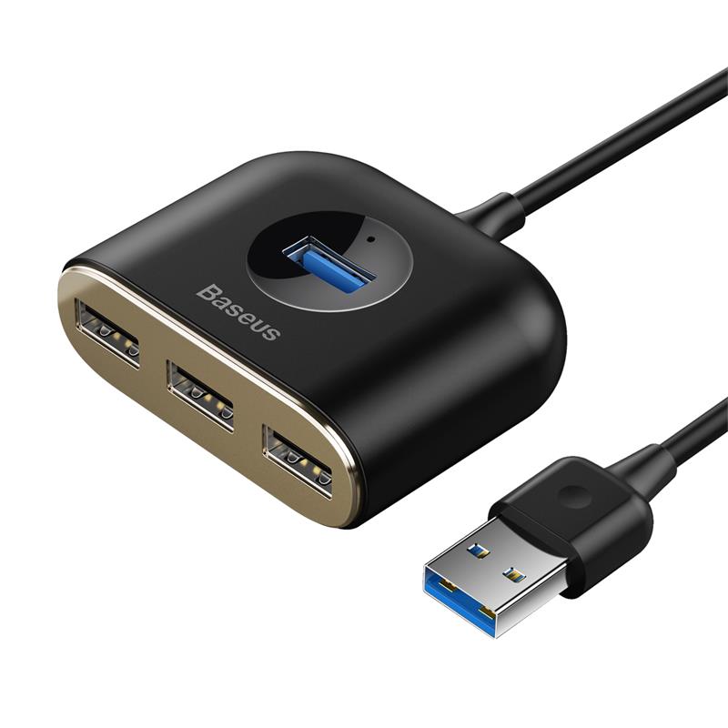 BASEUS SQUARE SIYAH 4IN1 100 CM USB HUB ÇIKIŞ:USB X4 GİRİŞ:USB CAHUB-AY01 