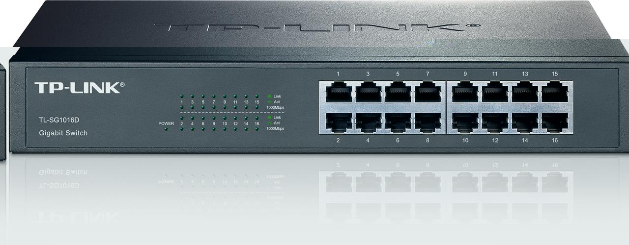 TP-LINK TL-SG1016D 16 PORT GIGABIT DESKTOP RACKMOUNT SWITCH
