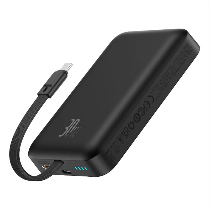BASEUS MAGSAFE MINI P1002210B113-00 30W 10.000 MAH TYPE-C KABLOLU ŞARJLI POWERBANK ÇIKIŞ:TYPE-C GİRİŞ:TYPE-C SİYAH 