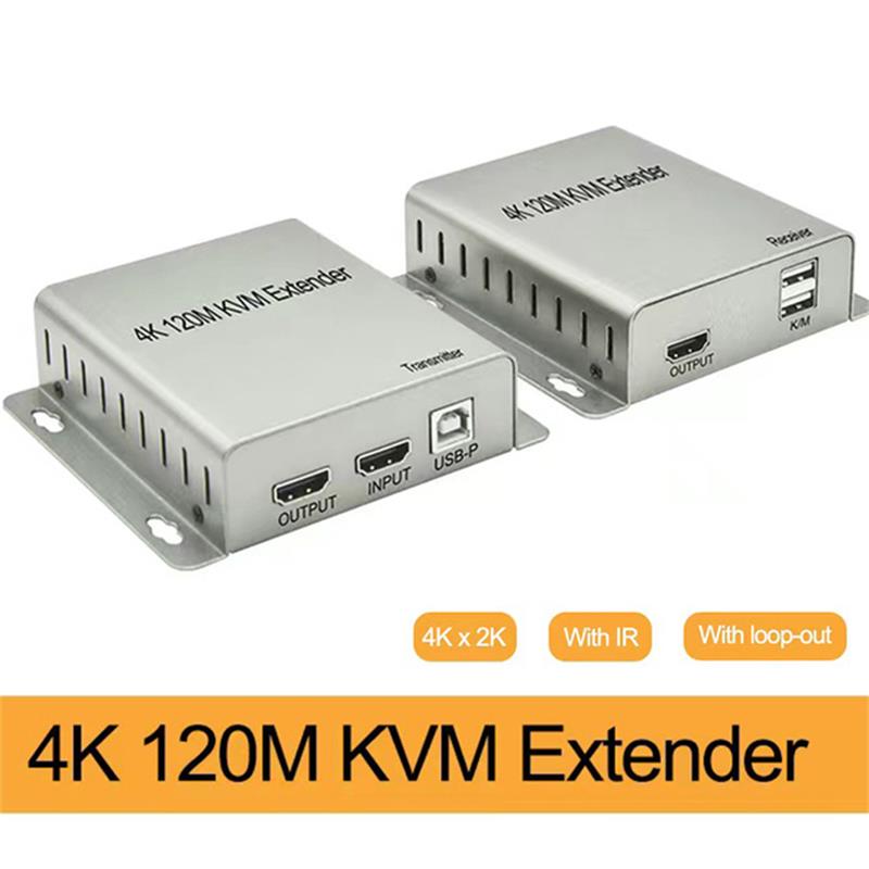 SENSEI 4K-120M CAT5E/CAT6 2XUSB+IR 120MT HDMI KVM EXTENDER 