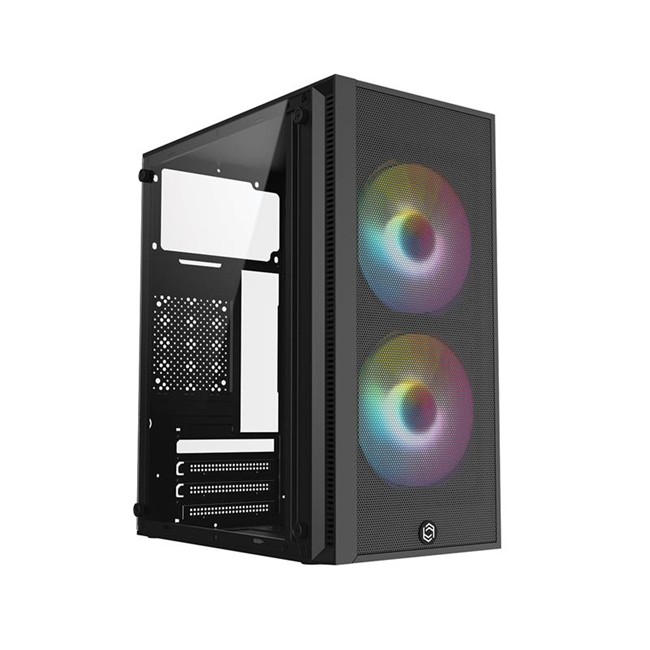 FRISBY FC-8970G 300W 2X RAINBOW FAN MINI TOWER GAMİNG SİYAH KASA 
