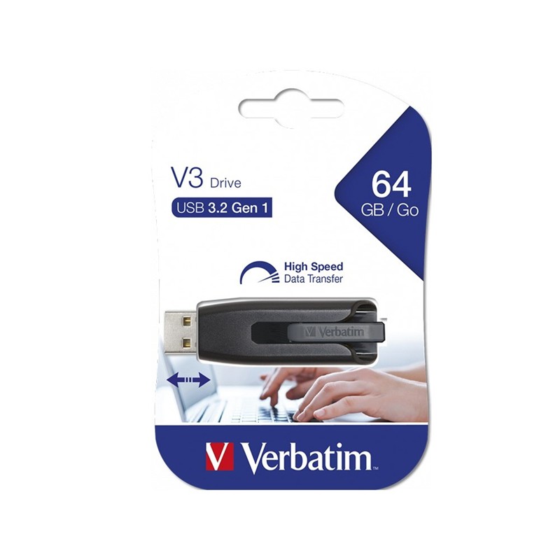 VERBATIM 64 GB USB 3.2 GEN1 V3 USB BELLEK 