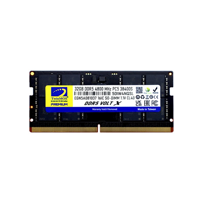 32 GB DDR5 4800MHZ TWINMOS NB TMD532GB4800S40 
