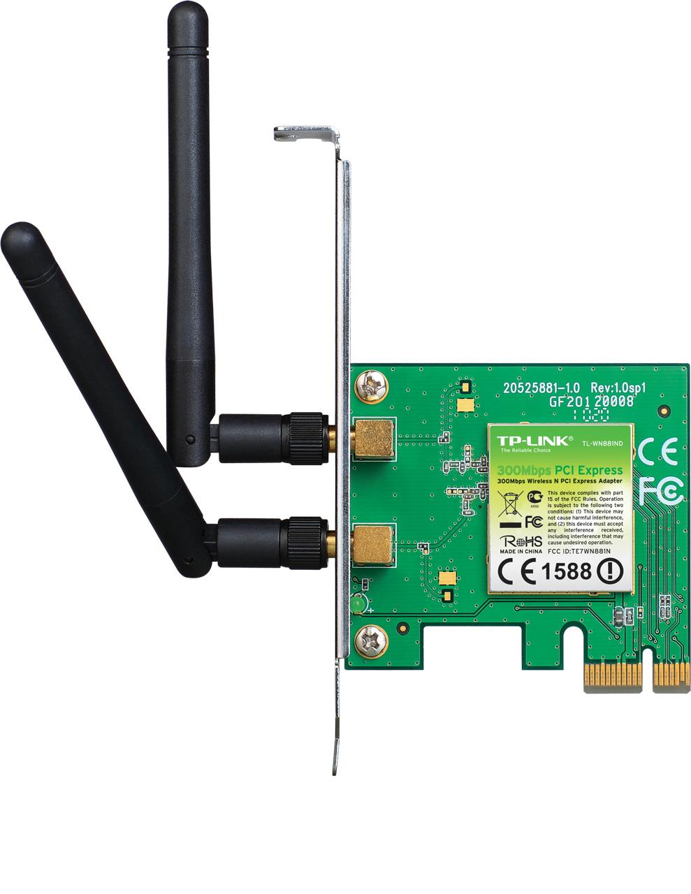 TP-LINK TL-WN881ND 300MBPS 2 ANTEN KABLOSUZ N PCI EXPRESS WIFI ADAPTOR 