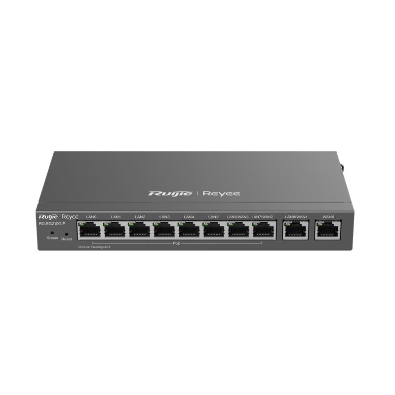 RUIJIE REYEE RG-EG210G-P 10 PORT GIGABIT 600MBPS CLOUD YÖNETİLEBİLİR 70W POE ROUTER 