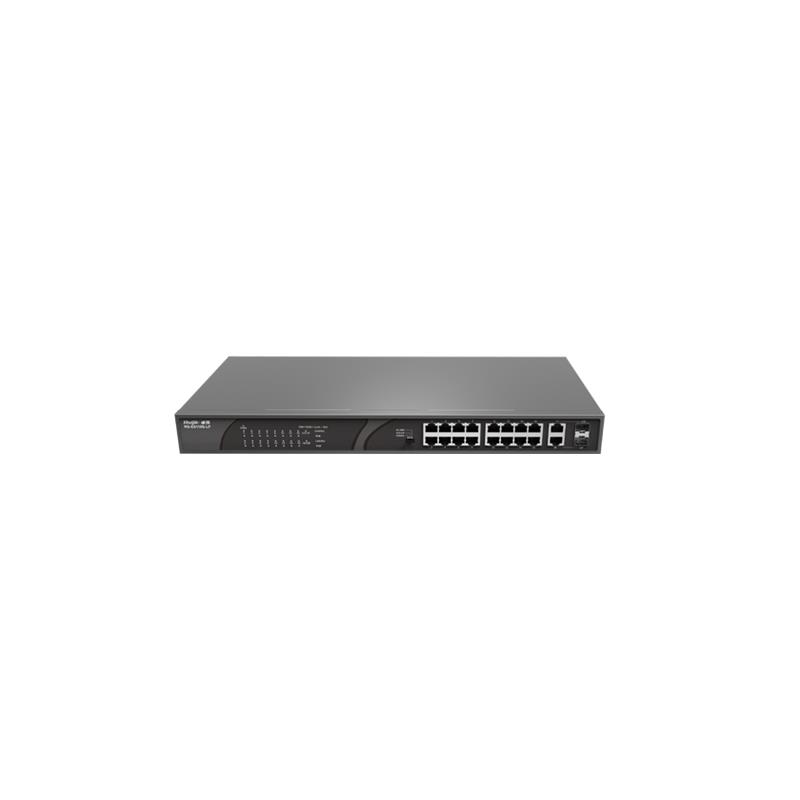RUIJIE REYEE RG-ES118S-LP 16 PORT 10/100 + 2X1GB RJ45/SFP UPLINK COMBO 120W POE RACKMOUNT SWITCH 