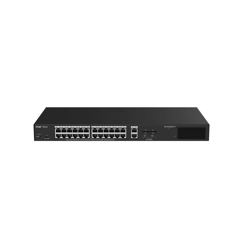 RUIJIE REYEE RG-ES228GS-LP 24 PORT GIGABIT+2XGB RJ45/SFP UPLINK CLOUD YÖNETİLEBİLİR 250W POE RACKMOUNT SWITCH 
