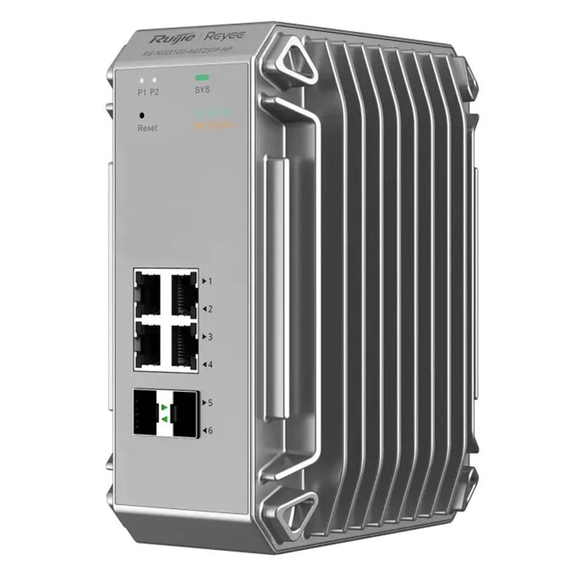 RUIJIE REYEE RG-NIS3100-4GT2SFP-HP 4 PORT GIGABIT +2X1GB SFP ENDUSTRIYEL 120W POE SWITCH 