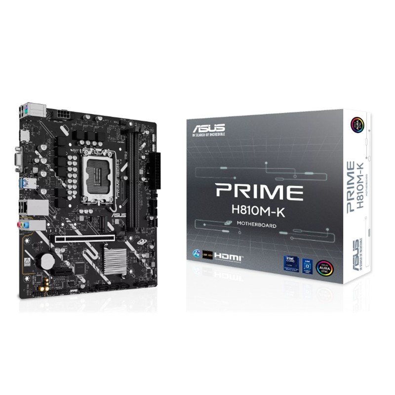 ASUS PRIME H810M-K DDR5 6400MT/S 1XVGA 1XHDMI 1XM.2 1851P MATX (INTEL ULTRA PROCESSORS SERIES 2)