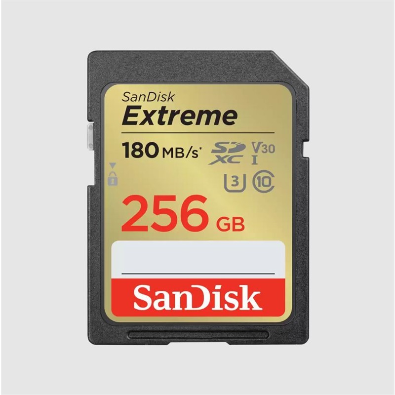 256GB SANDISK EXTREME PRO SD UHSI 180MB/S 90MB/S SDSDXVV-256G-GNCIN